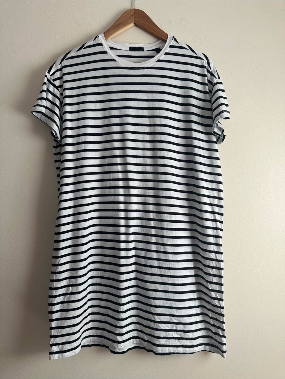 ATM • Classic Jersey Stripe 100% Cotton T-Shirt Dress